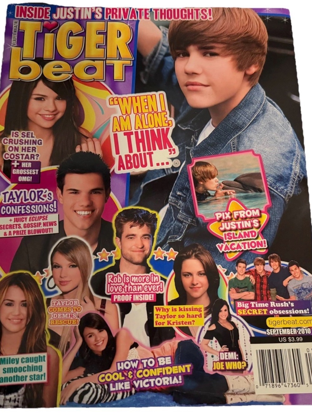Tiger Beat Magazine September 2010 Justin Bieber